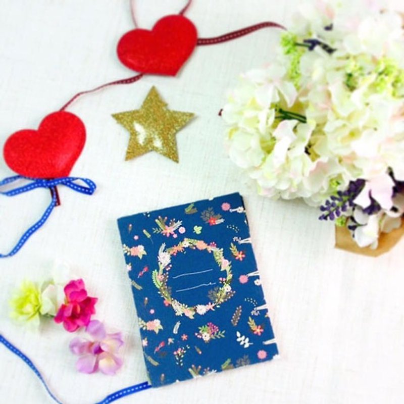 Pattern Pattern Craft Book (Hand Sewing Small Handbook Set) - Blue Flower - งานไม้/ไม้ไผ่/ตัดกระดาษ - กระดาษ สีน้ำเงิน