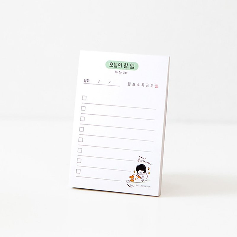 Hello DunDun 哈囉•登登系列  掌心便條紙 11. 今日待辦 - 便條紙/便利貼 - 紙 白色