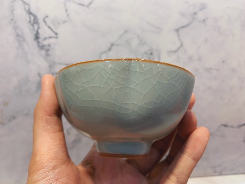 台灣汝窯大師林德豐 - 汝窯錦花杯(現貨+預購) - 其他杯子 - 陶 藍色