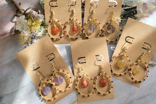 SixCats Accessories Six Cats 天然石 水晶 手作 設計款 耳環 耳墜 耳飾 送禮