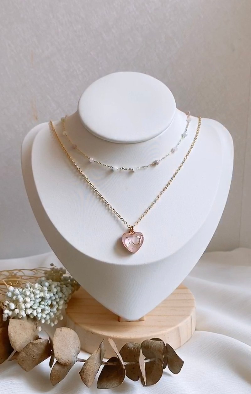 Bead Clavicle Chain - Hanabi Jewelery - สร้อยคอ - เงินแท้ หลากหลายสี
