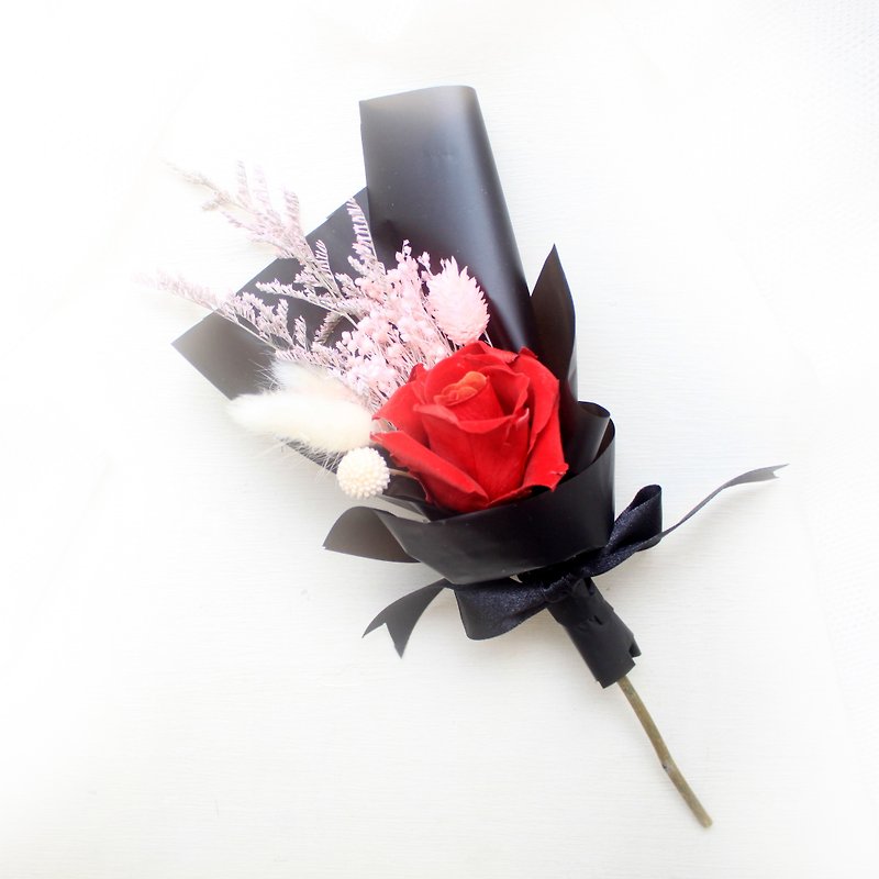 Deep love classical bouquet, eternal rose dry flower ceremony - Dried Flowers & Bouquets - Plants & Flowers Red