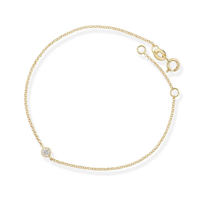 Bezel Diamond Bracelet | 鑽石包鑲手鏈 | 18K 黃金 - 手鍊/手鐲 - 貴金屬 金色
