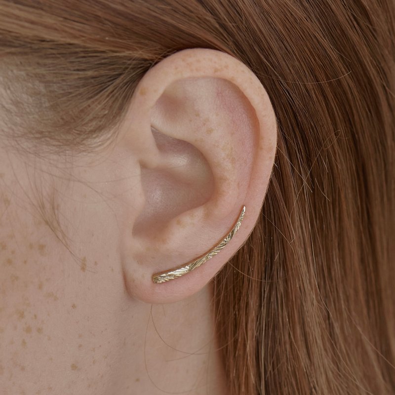 Reflection Ear Climber - ต่างหู - เงินแท้ สีทอง