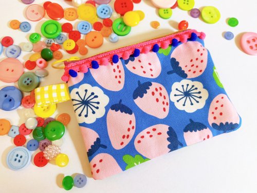 CHILDHOOD小朋友年代 草莓和菓子手作零錢包票卡包小物包