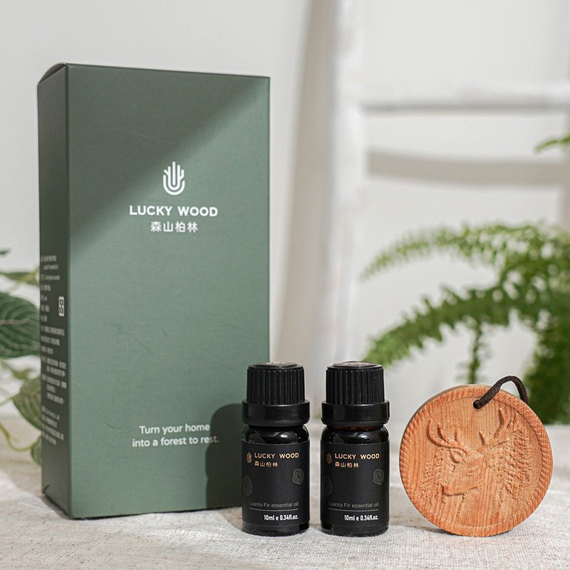 【 LUCKY WOOD】森山柏林香柏木擴香禮盒 (小) - 香氛/精油/擴香 - 木頭 