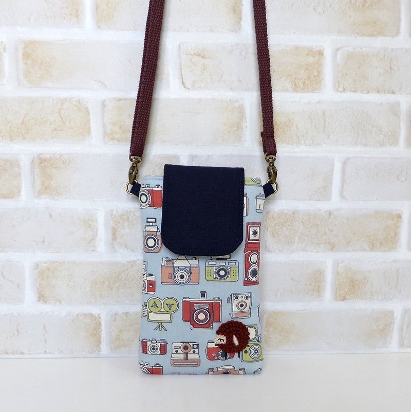 Embroidered Sheep Phone Case - Retro Camera (with Strap) - Phone Cases - Cotton & Hemp 