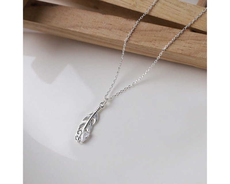 I Feather I 925 sterling silver necklace - Necklaces - Sterling Silver Silver