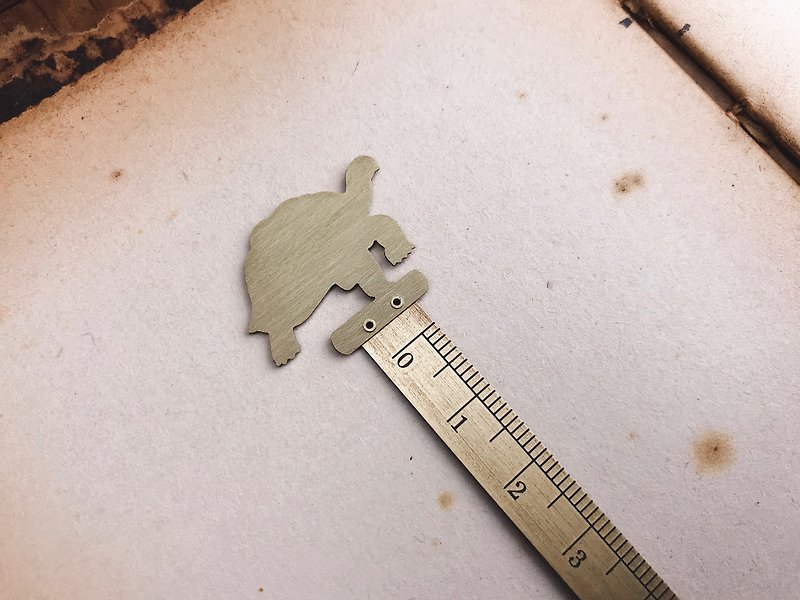[Umbilical] plus house stationery series handmade Bronze │ │ animal bookmark foot turtle - ที่คั่นหนังสือ - ทองแดงทองเหลือง 