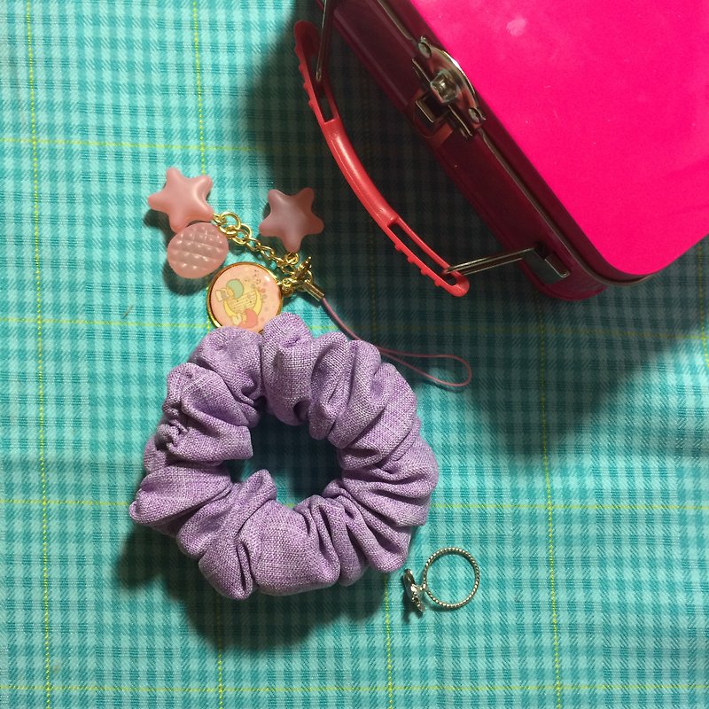 Dr.Pumpkin- flower hair ring colon (large intestine laps) - Lavender Purple - เครื่องประดับผม - ผ้าฝ้าย/ผ้าลินิน สีม่วง