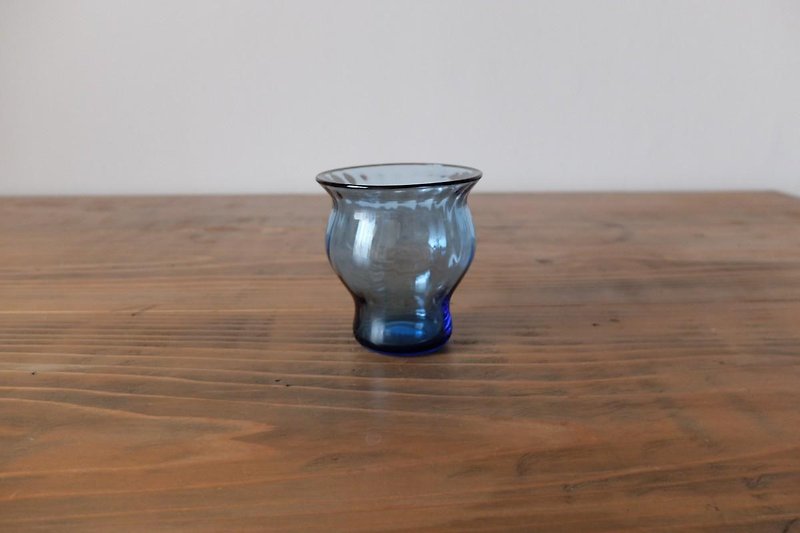 吹きガラスのグラス　ブルー - 茶壺/茶杯/茶具 - 玻璃 藍色