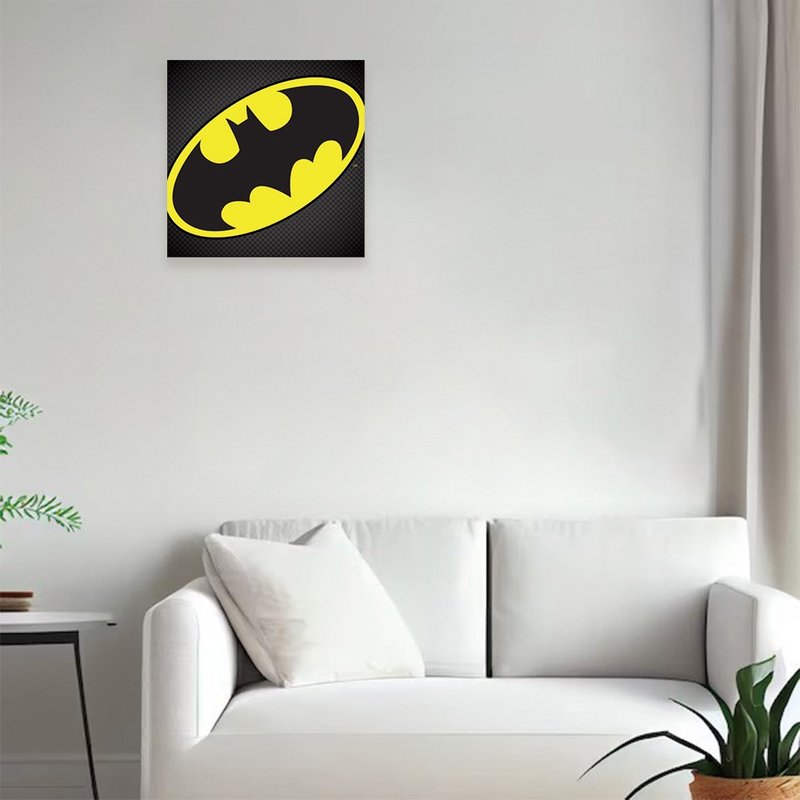 Marvel frameless hanging painting limited edition mural hanging painting Batman logo 40X40 - โปสเตอร์ - วัสดุอื่นๆ 