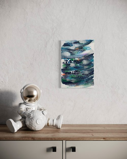 白い半分寝ている]フレームレス抽象絵画 - ショップ ultramarine