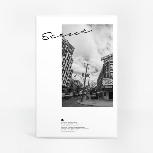 Psize 客製化 【無框畫】藝術掛畫 x 黑白經典街景