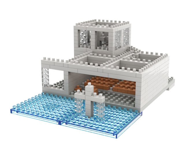 アーチブリックウォーターチャーチマイクロビルディングブロック