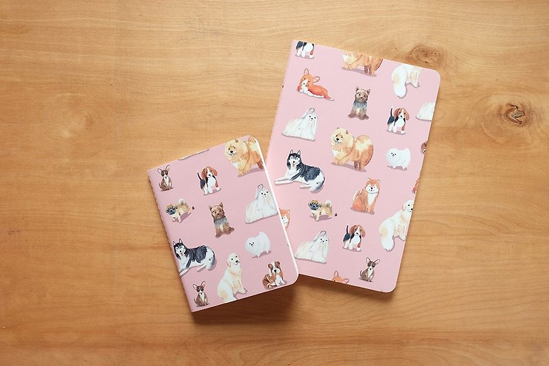Notebook set : Puppy Love (set of 2) - Notebooks & Journals - Paper Pink