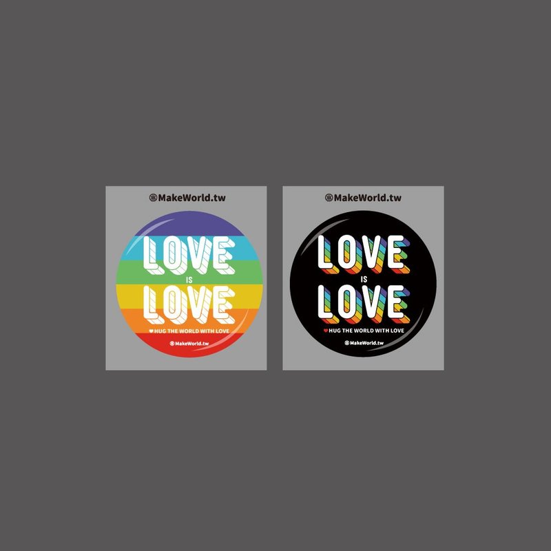 Make World Badge(Love is Love) - Badges & Pins - Other Metals 