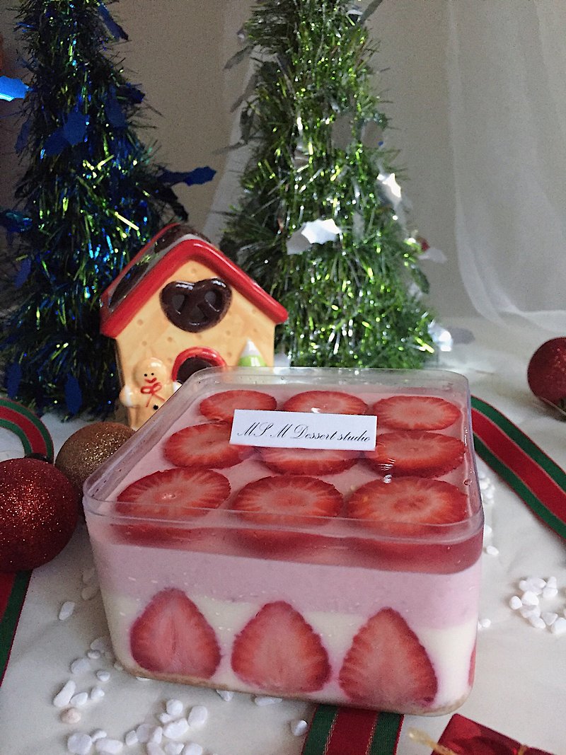 [MSM] Strawberry Raw Cheese Treasure Box - เค้กและของหวาน - อาหารสด สีแดง