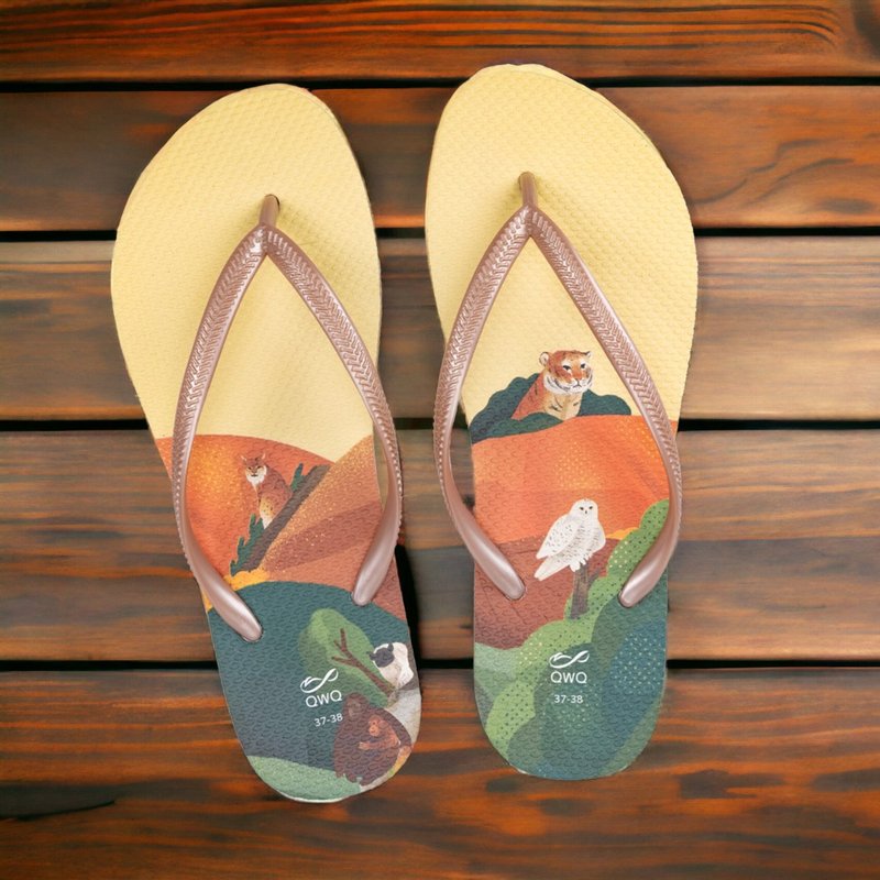 女款防滑防水夾腳拖鞋 Astrid阿脆 室內室外拖鞋 -與地球共存- - 拖鞋 - 橡膠 多色