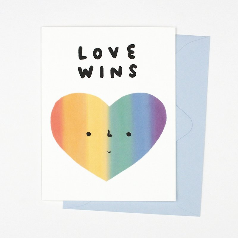 Love Wins - Greeting Card - 心意卡/卡片 - 紙 白色