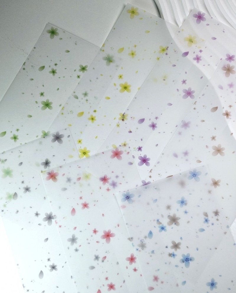Faint Petals Tracing Paper - 便條紙/便利貼 - 紙 多色
