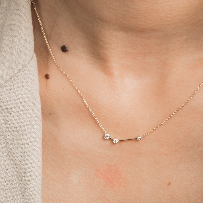 18K Aries Diamond Necklace - Necklaces - Diamond 