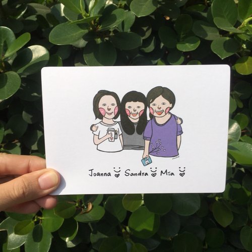 Homimi 【Homimi】加購 明信片 插畫手寫卡片 客製化