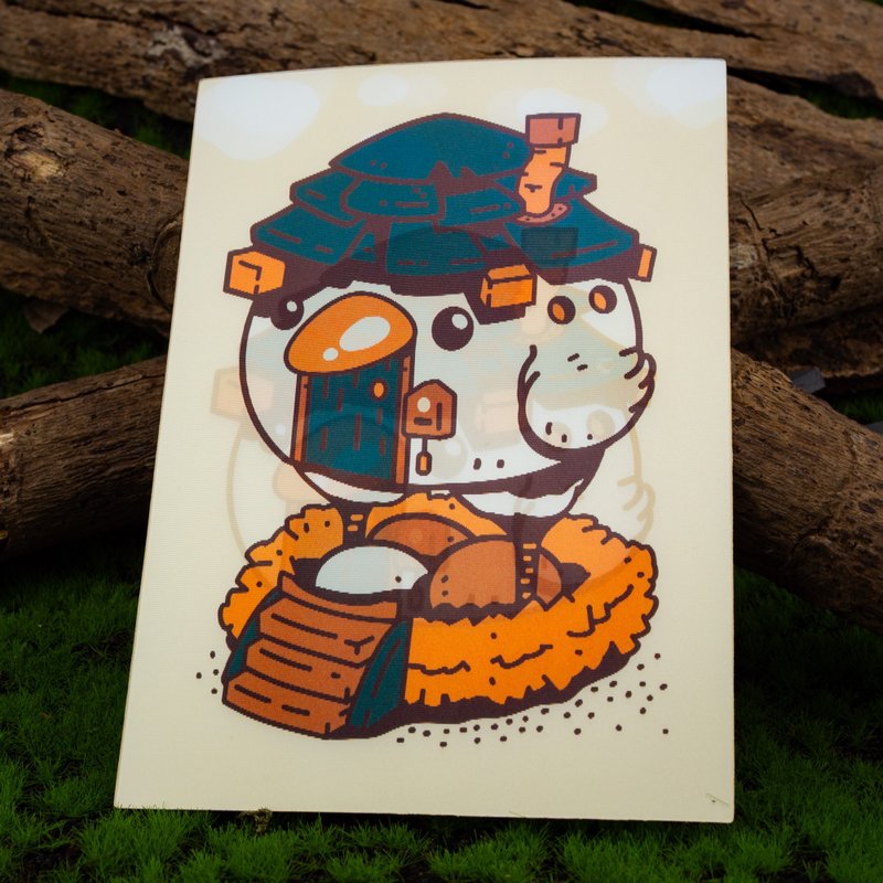 雞屋動態變圖 A6 明信片 - 卡片/明信片 - 塑膠 綠色