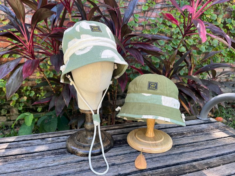 RuruRoad\Small Adventure Hat/Green/Couple Hat - หมวก - ผ้าฝ้าย/ผ้าลินิน สีเขียว