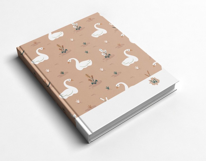 Rococo strawberry WELKIN hand-created handmade book/notebook/handbook/diary-swan - Notebooks & Journals - Paper 