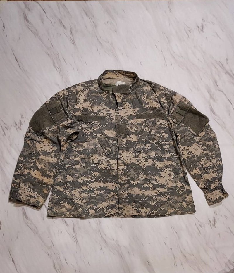 美軍 公發 米灰色 數位迷彩 長袖軍服 薄外套 06款 - 男襯衫/休閒襯衫 - 其他材質 