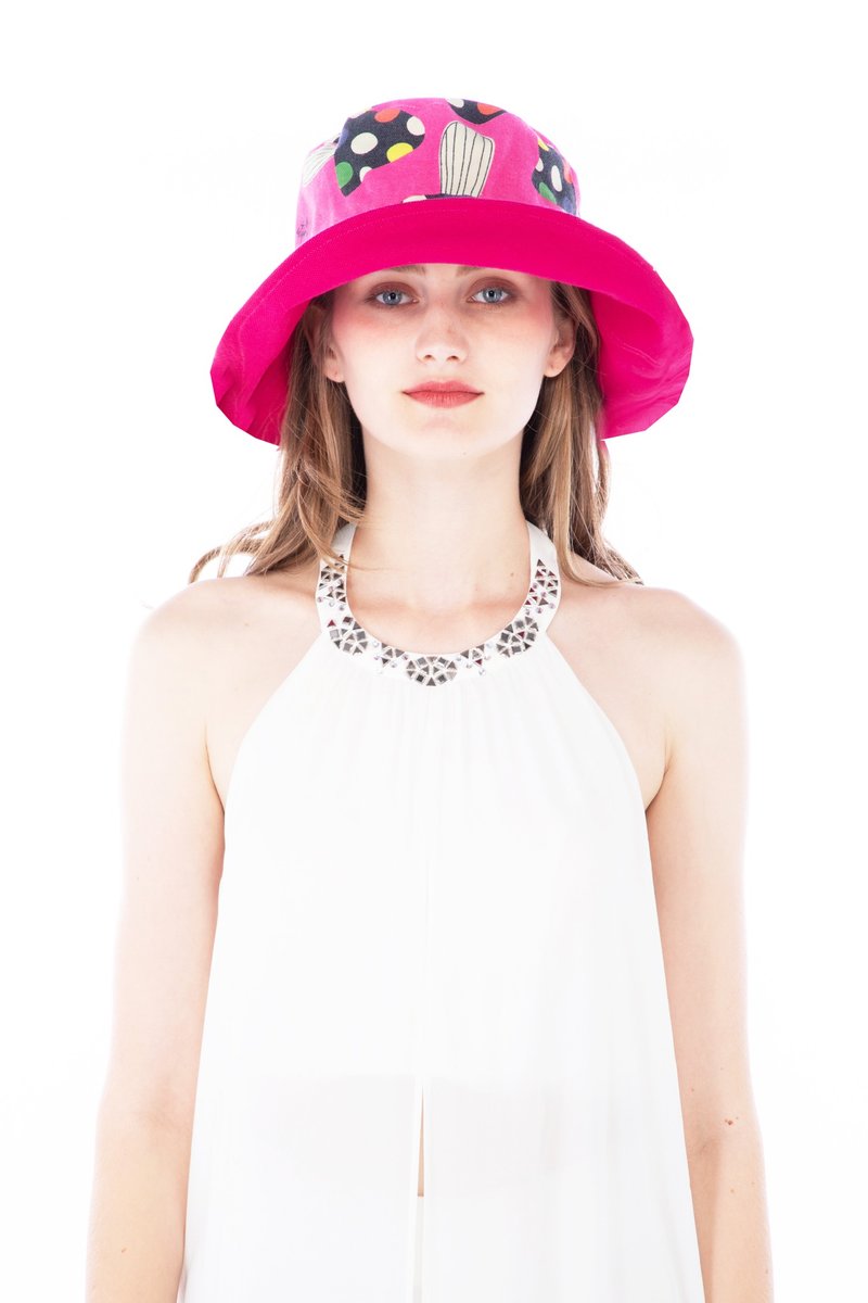 ATIPA Azalea Wide Brim Sun Hat  (Sun UV Protection) - Hats & Caps - Cotton & Hemp Red