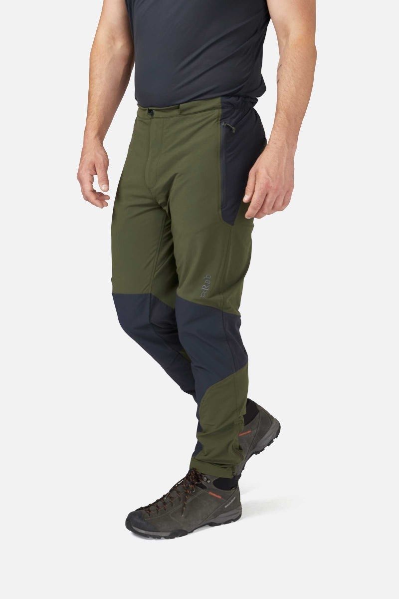 【Rab】Torque Pants 輕量彈性軟殼長褲 男款 軍綠 - 男運動褲/機能褲 - 聚酯纖維 綠色