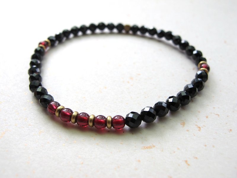 Purple Tooth Stone Bronze Accessories [Time] Strengthen self-confidence, a girl’s best friend - Bracelets - Crystal Black