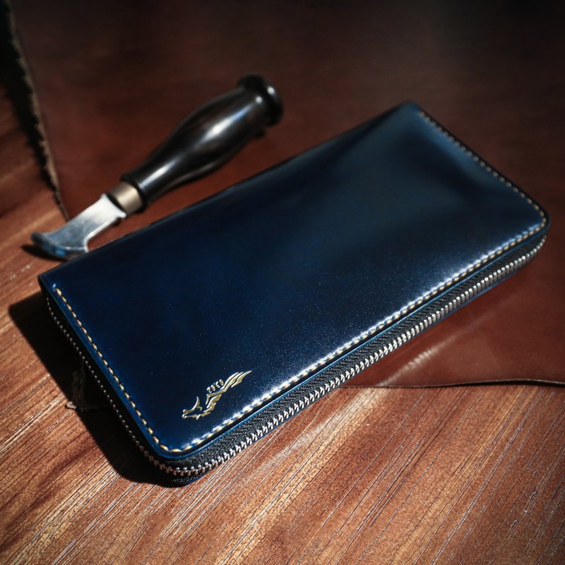 【客製化禮物】【拉鏈長夾/手拿包】Cordovan馬臀皮  刻字 Mister - 手拿包 - 真皮 多色
