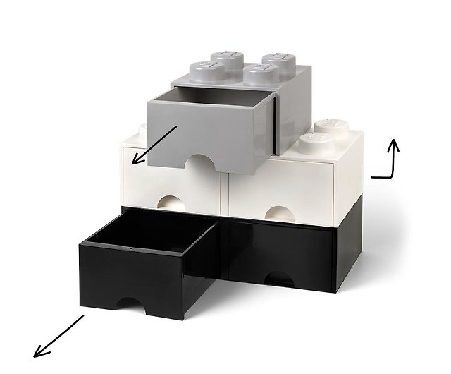 LEGO 8 Brick Storage Case - Black
