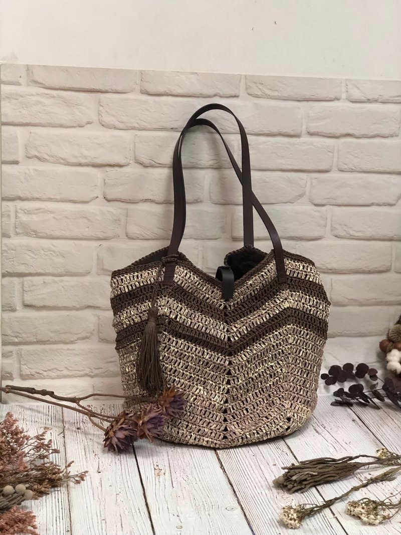 ChiChi手作-コーヒーバッグ - トートバッグ・ハンドバッグ - 紙 ブラウン