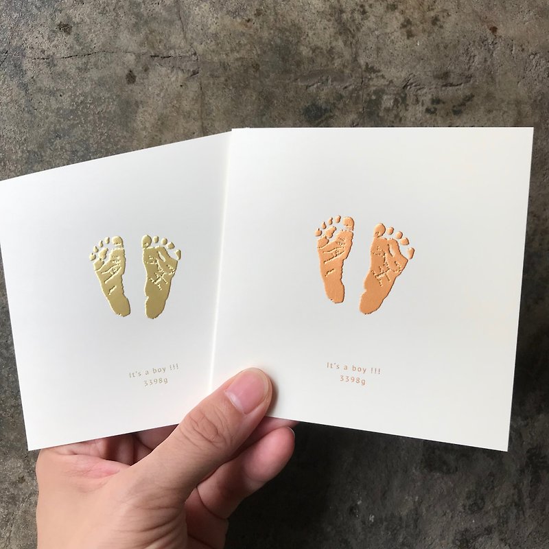 Miyue card/customized feet + name 100 sheets/square composition - Cards & Postcards - Paper Multicolor