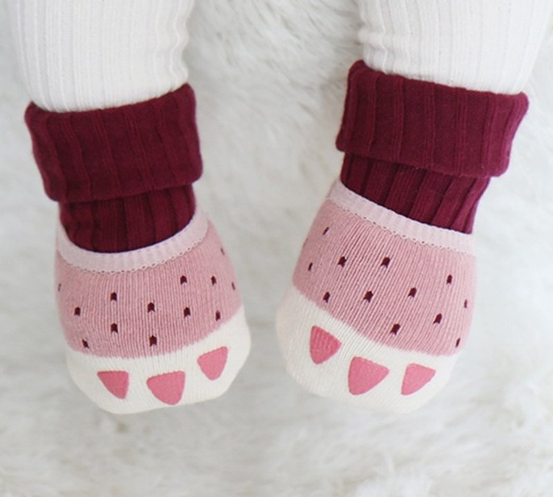 Happy Prince 繽紛點點貓爪嬰童襪兩件組 韓國製 - 嬰兒襪子 - 聚酯纖維 多色