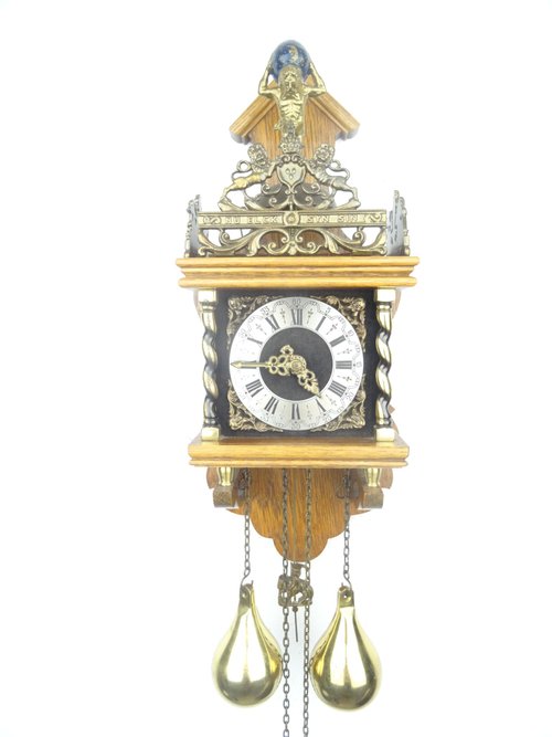 Dutchantique4you Zaanse Dutch Wall Clock Vintage Antique 8 day (Warmink WUBA Junghans Era)