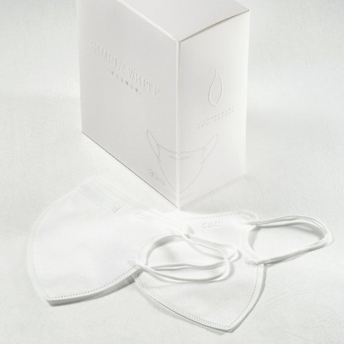 CSD中衛 【CSD】中衛醫療口罩-成人立體-3D Simply white 全白 (30片/盒)