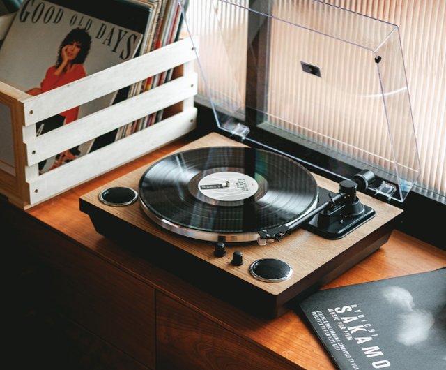 Syitren/Sai Tallinブラックレコード プレーヤー MANTY3 木製