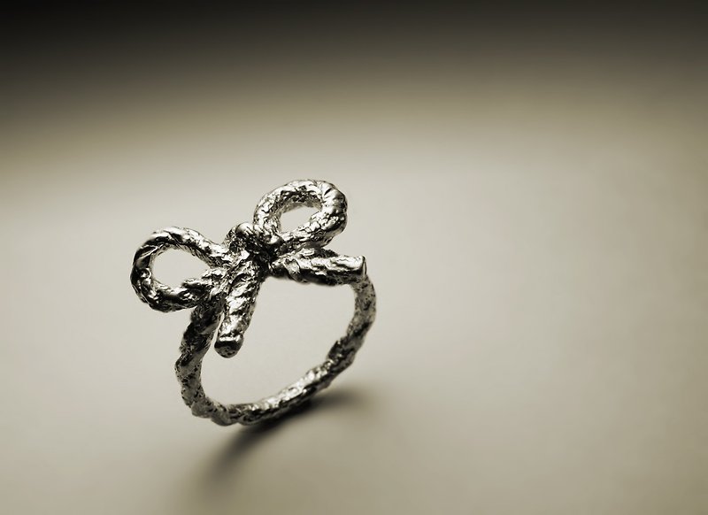 Braided rope bow ring - General Rings - Other Metals Silver