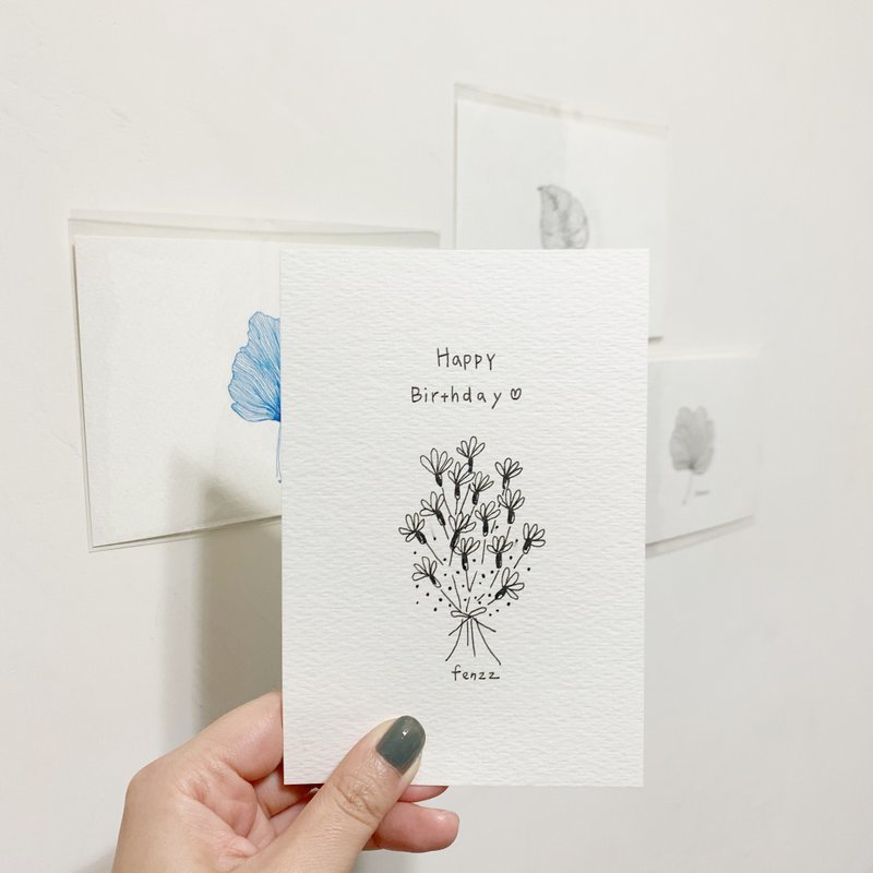 Heart line drawing congratulation postcard - Cards & Postcards - Paper White