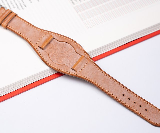 Buy Togo Golden Brown Leather Strap Bands, Handmade Togo Leather Watch  Strap, Togo Brown Strap Bands 16mm 24mm Online in India 