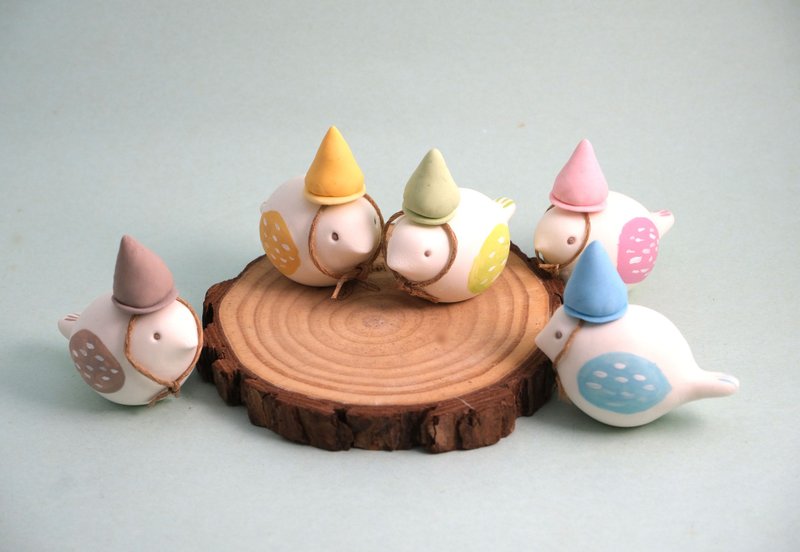 Birdy Dessert Birdy Dessert knick-knacks--a set of five - Items for Display - Resin 