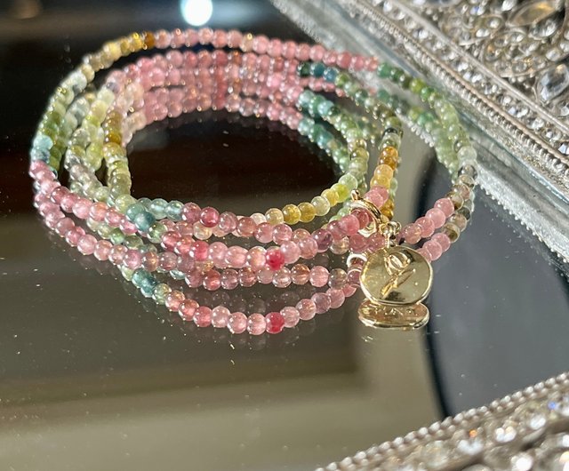 Amazon.co.jp: JP_Beads レインボートルマリンブレスレット