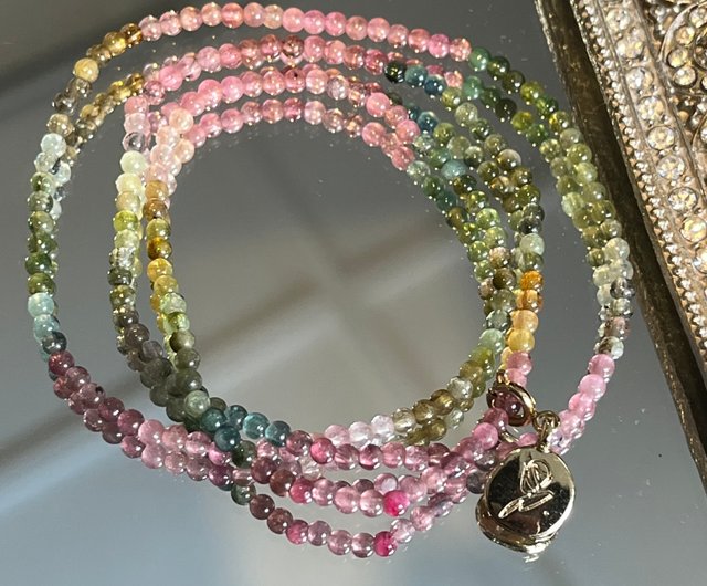 Amazon.co.jp: JP_Beads レインボートルマリンブレスレット