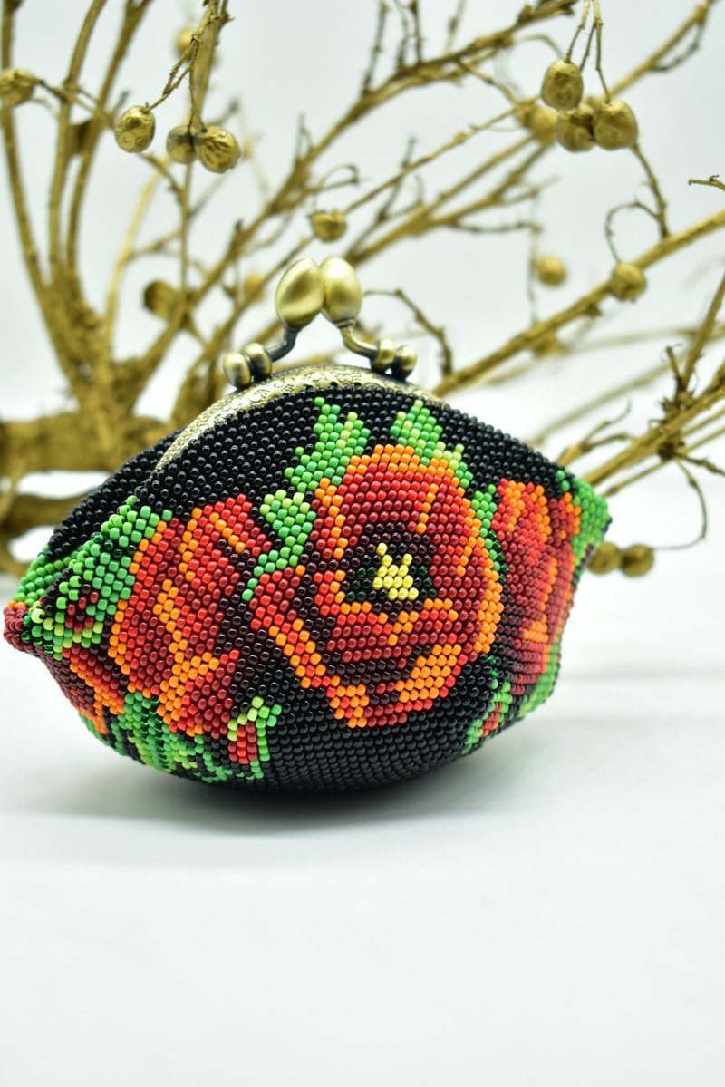 Digital Download - PDF - Bead crochet pattern - Beaded coin purse DIY  #132-6 - 編織/刺繡/羊毛氈/縫紉 - 其他材質 