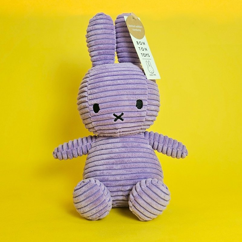 BON TON TOYS 米菲兔ECO燈芯絨填充玩偶-限量版 深紫 23cm - 公仔/玩偶 - 聚酯纖維 紫色